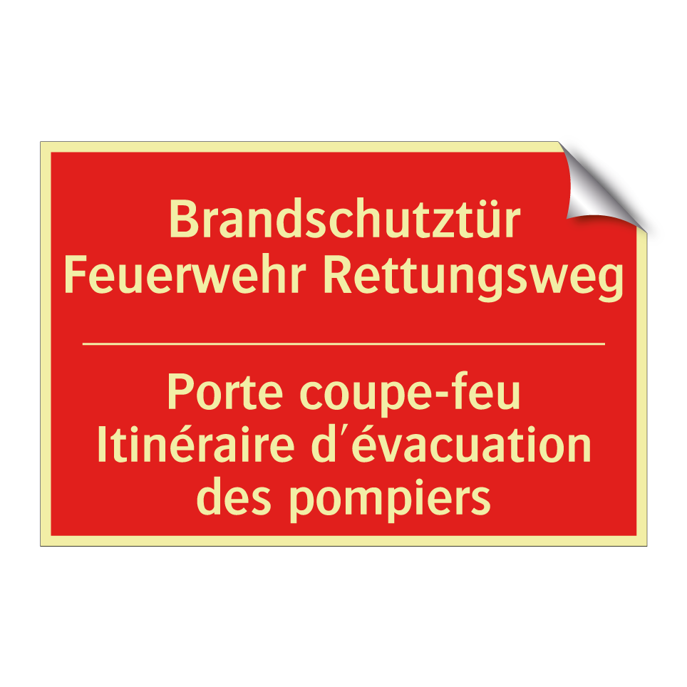 Brandschutztür Feuerwehr Rettungsweg /.../ - Porte coupe-feu Itinéraire d'évacuation  /.../