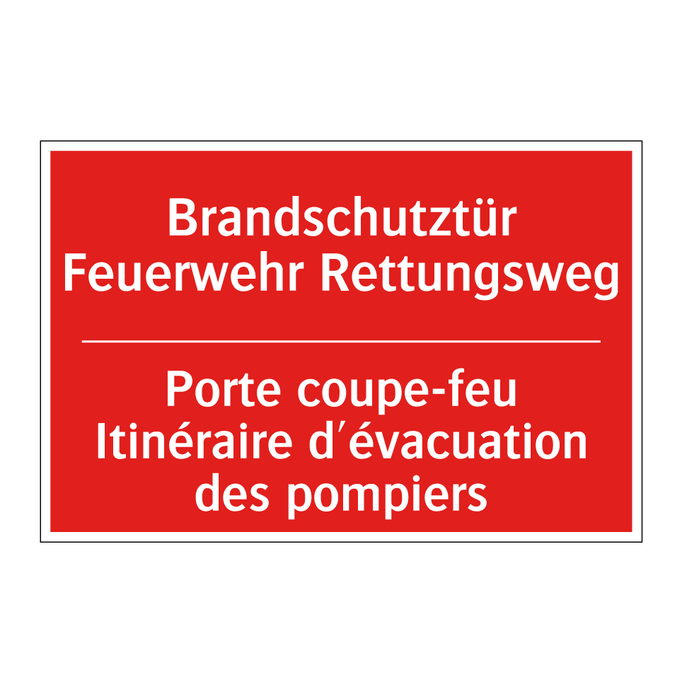 Brandschutztür Feuerwehr Rettungsweg /.../ - Porte coupe-feu Itinéraire d'évacuation  /.../