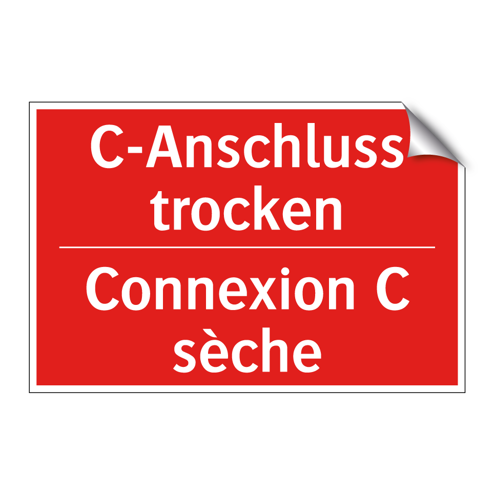 C-Anschluss trocken - Connexion C sèche
