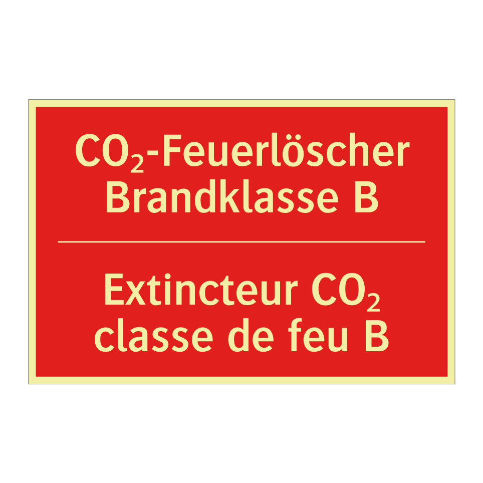 CO₂-Feuerlöscher Brandklasse B - Extincteur CO₂ classe de feu B