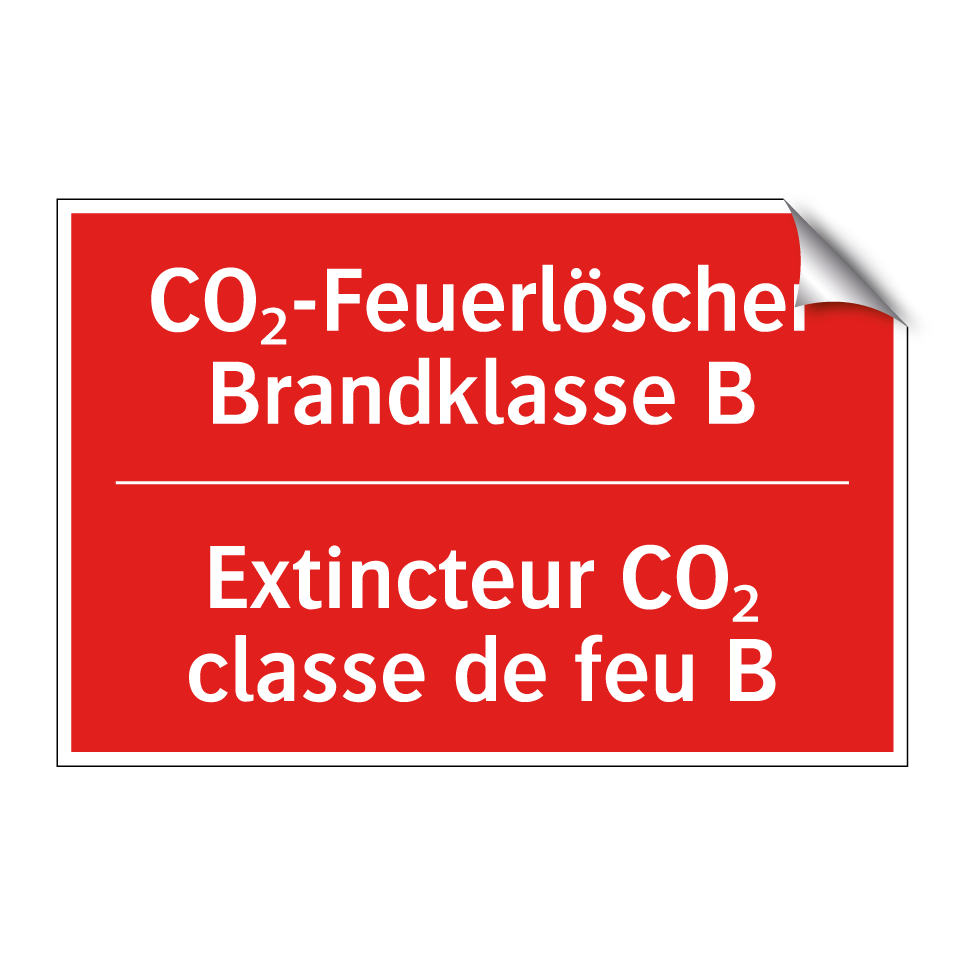 CO₂-Feuerlöscher Brandklasse B - Extincteur CO₂ classe de feu B
