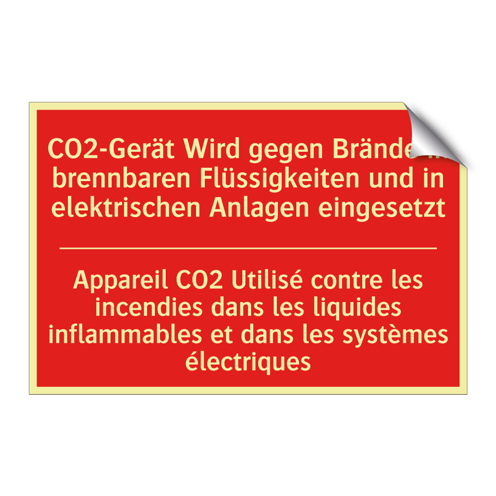 CO2-Gerät Wird gegen Brände in  /.../ - Appareil CO2 Utilisé contre les  /.../