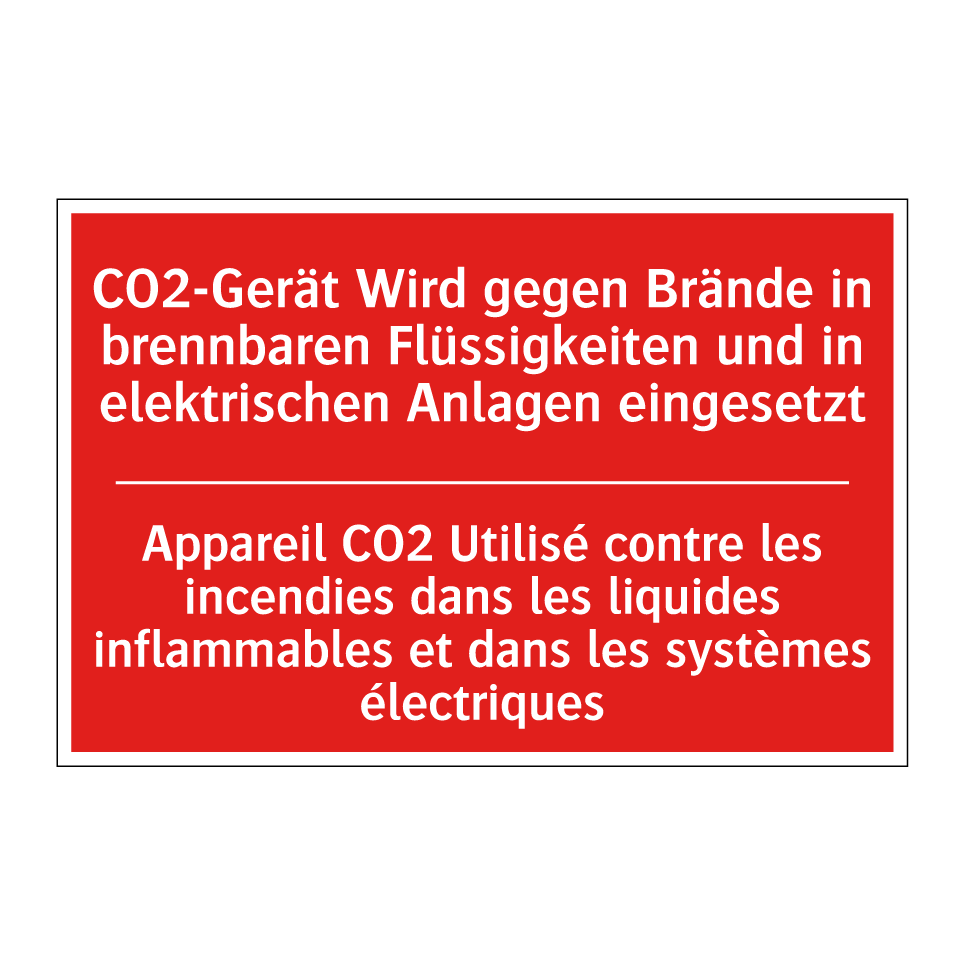 CO2-Gerät Wird gegen Brände in  /.../ - Appareil CO2 Utilisé contre les  /.../