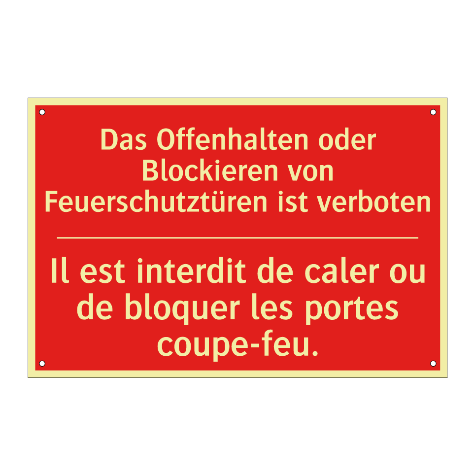 Das Offenhalten oder Blockieren  /.../ - Il est interdit de caler ou de  /.../
