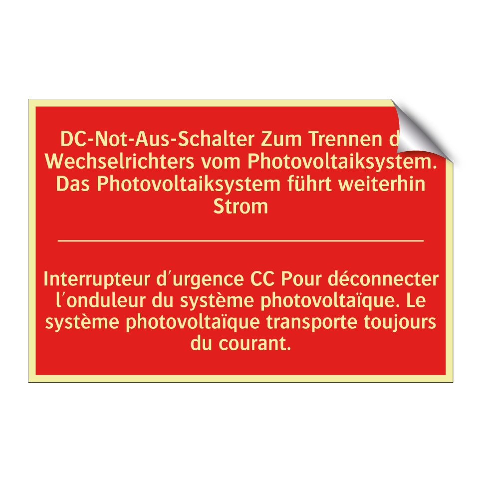 DC-Not-Aus-Schalter Zum Trennen  /.../ - Interrupteur d'urgence CC Pour  /.../