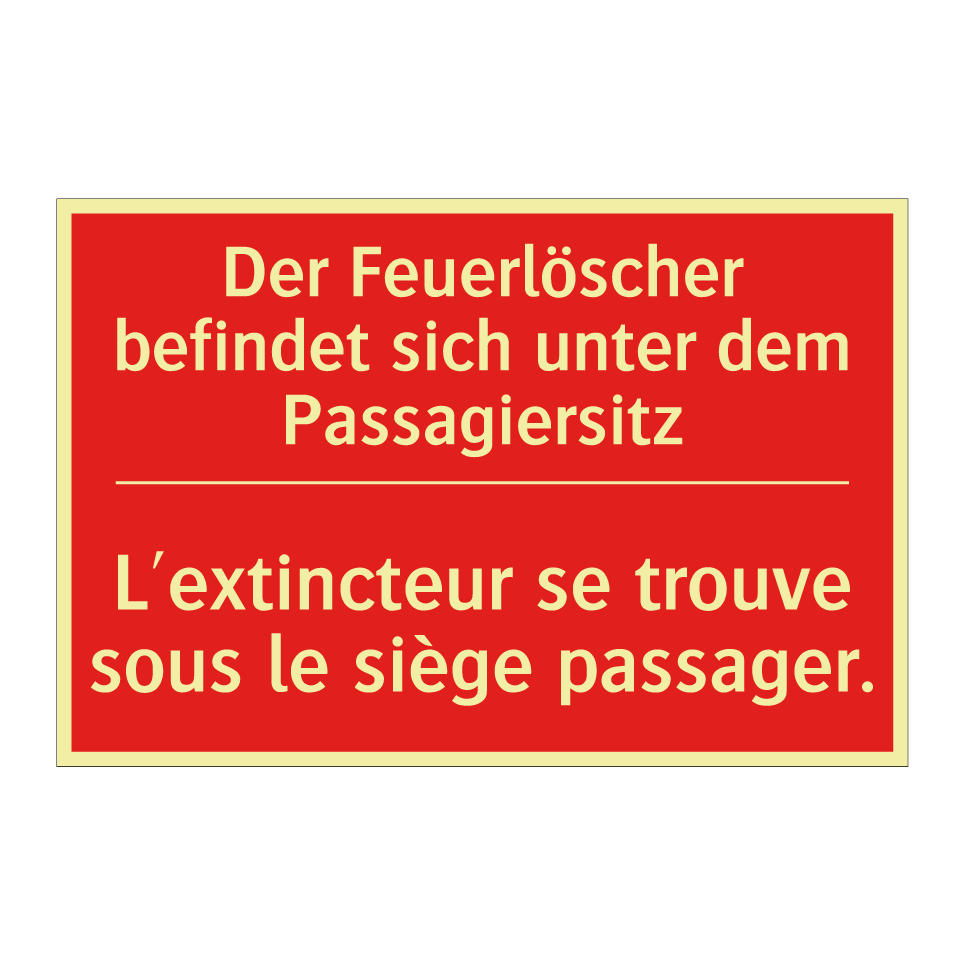 Der Feuerlöscher befindet sich  /.../ - L'extincteur se trouve sous le  /.../