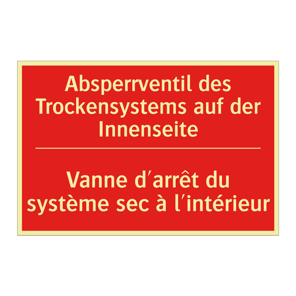 Absperrventil des Trockensystems  /.../ - Vanne d'arrêt du système sec à  /.../
