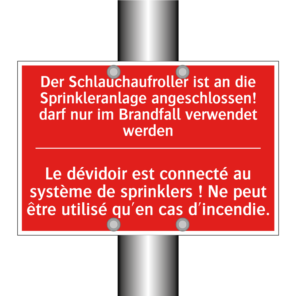 Der Schlauchaufroller ist an die  /.../ - Le dévidoir est connecté au système  /.../