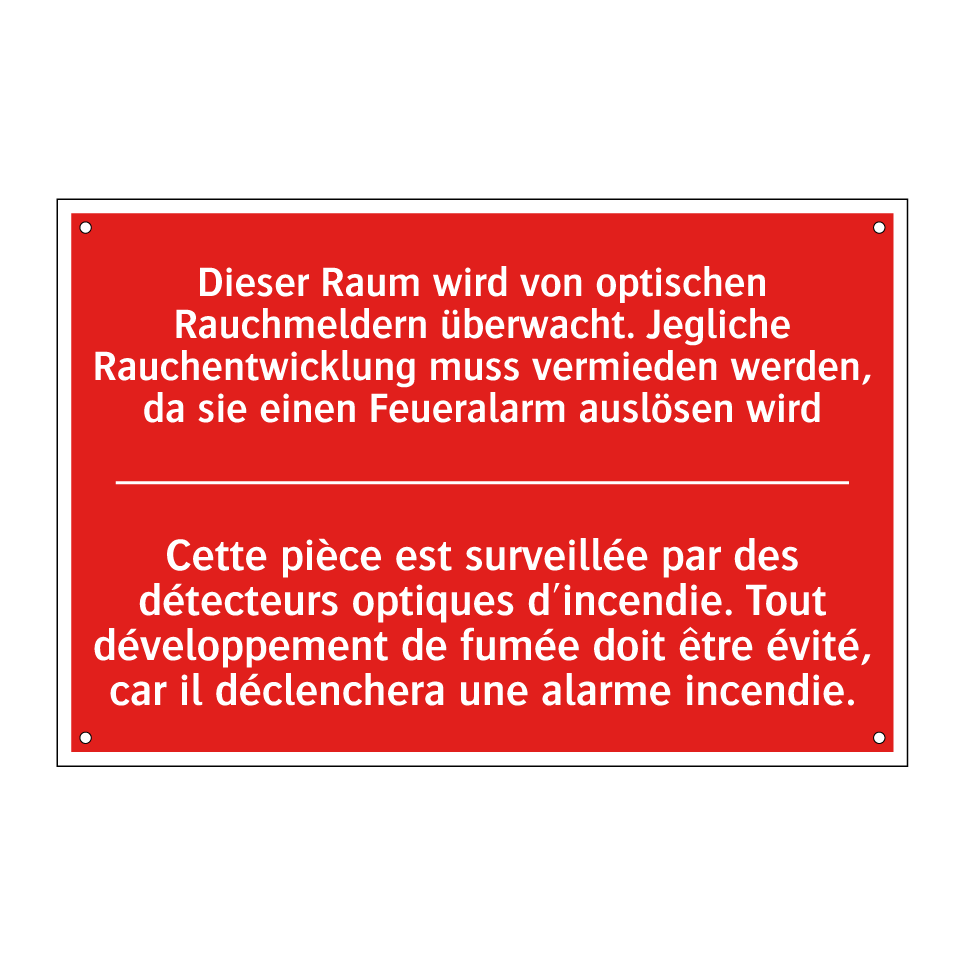Dieser Raum wird von optischen  /.../ - Cette pièce est surveillée par  /.../