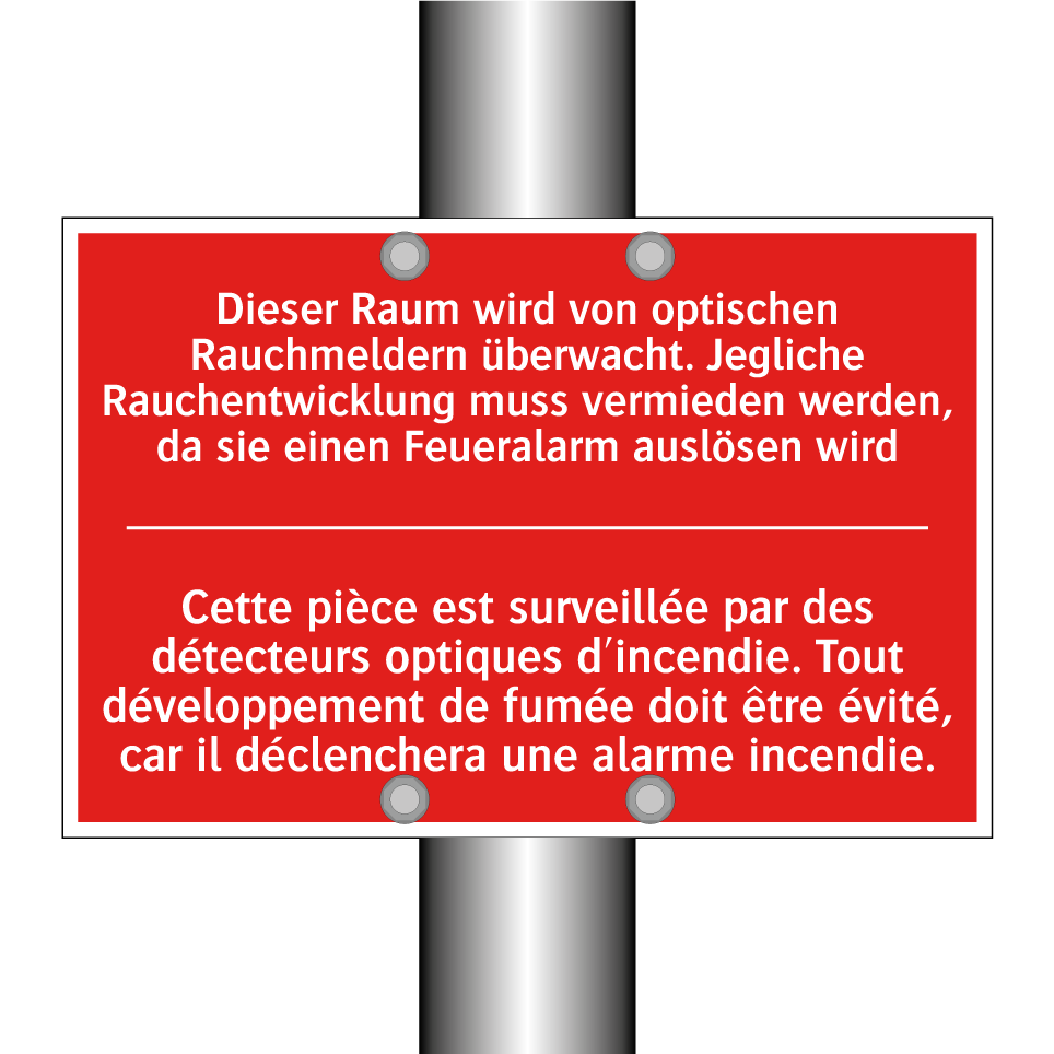 Dieser Raum wird von optischen  /.../ - Cette pièce est surveillée par  /.../
