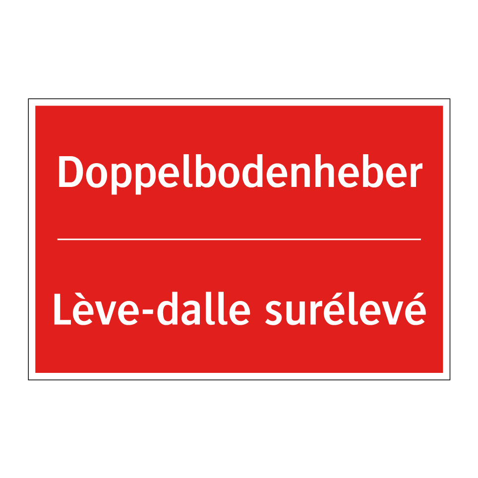 Doppelbodenheber - Lève-dalle surélevé