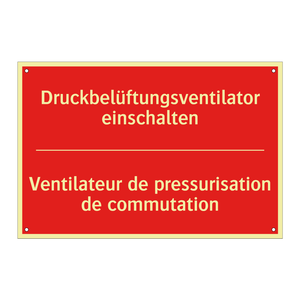 Druckbelüftungsventilator einschalten /.../ - Ventilateur de pressurisation  /.../