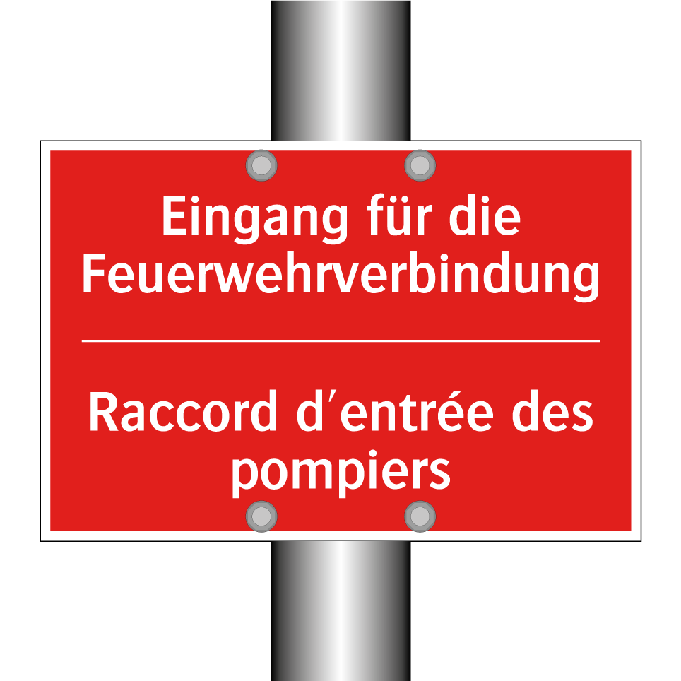 Eingang für die Feuerwehrverbindung /.../ - Raccord d'entrée des pompiers