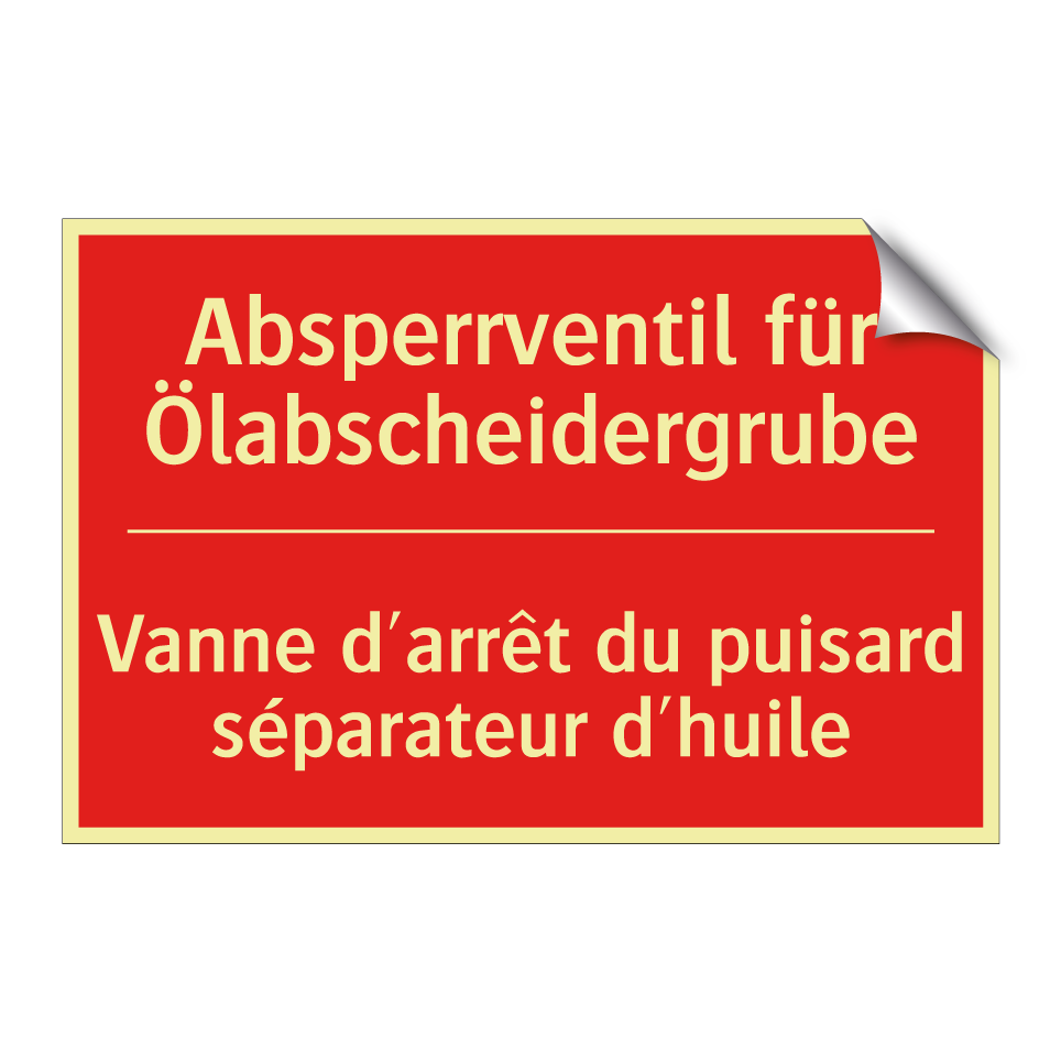 Absperrventil für Ölabscheidergrube /.../ - Vanne d'arrêt du puisard séparateur  /.../