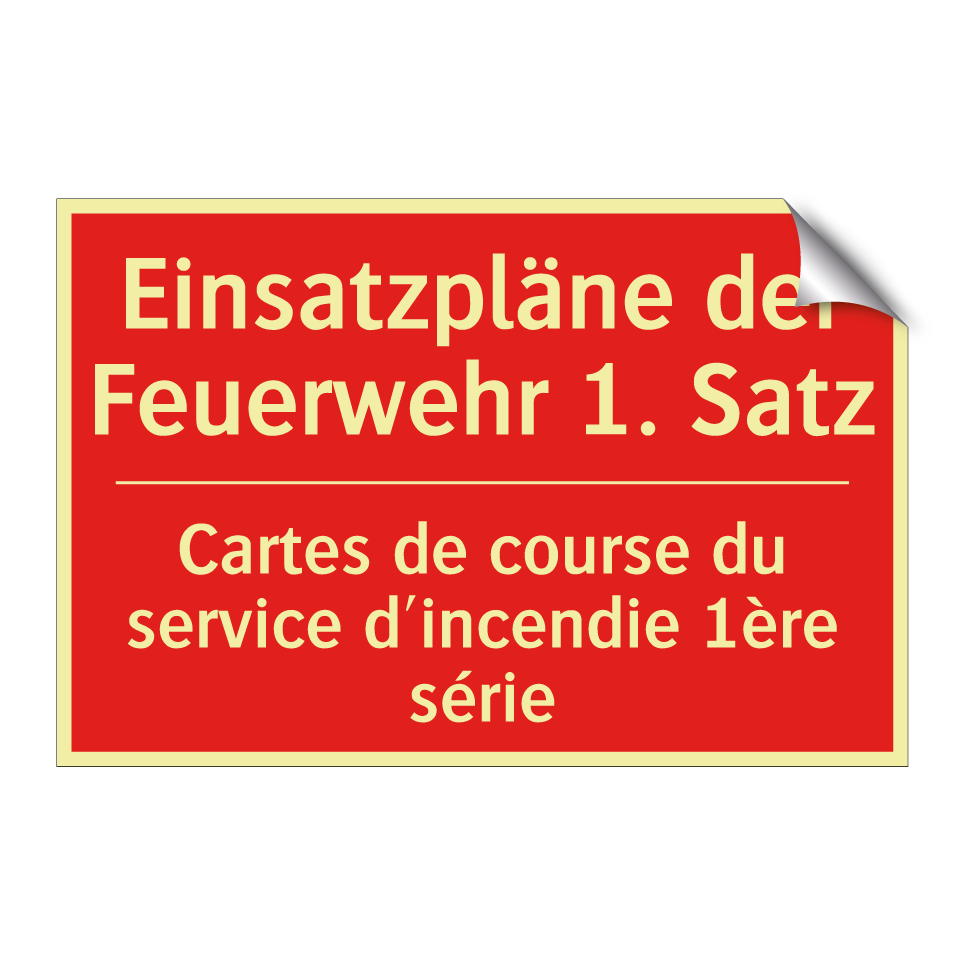 Einsatzpläne der Feuerwehr 1.  /.../ - Cartes de course du service d'incendie  /.../