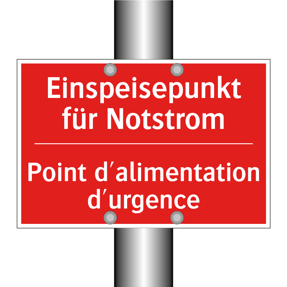 Einspeisepunkt für Notstrom - Point d'alimentation d'urgence