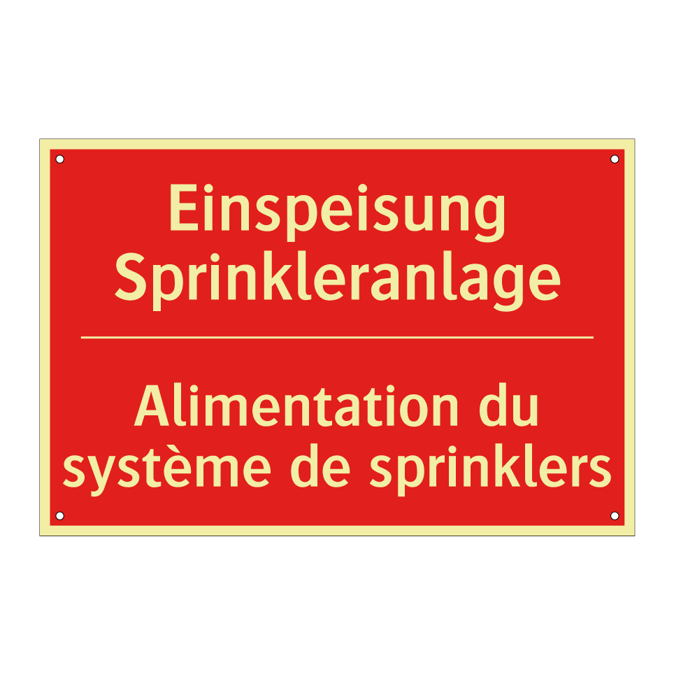 Einspeisung Sprinkleranlage - Alimentation du système de sprinklers /.../