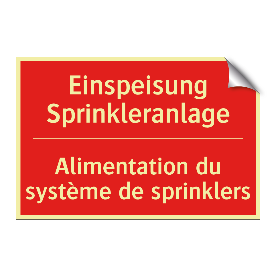 Einspeisung Sprinkleranlage - Alimentation du système de sprinklers /.../