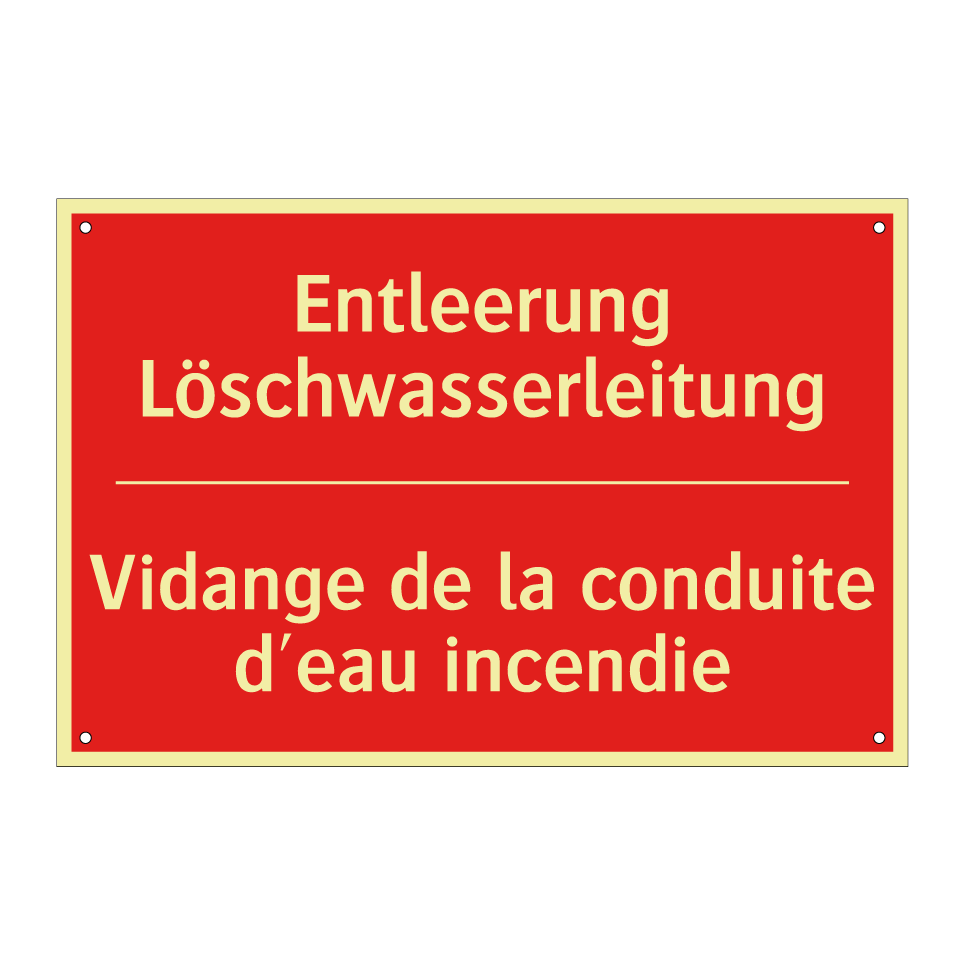 Entleerung Löschwasserleitung - Vidange de la conduite d'eau incendie /.../