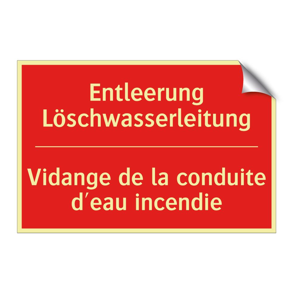 Entleerung Löschwasserleitung - Vidange de la conduite d'eau incendie /.../