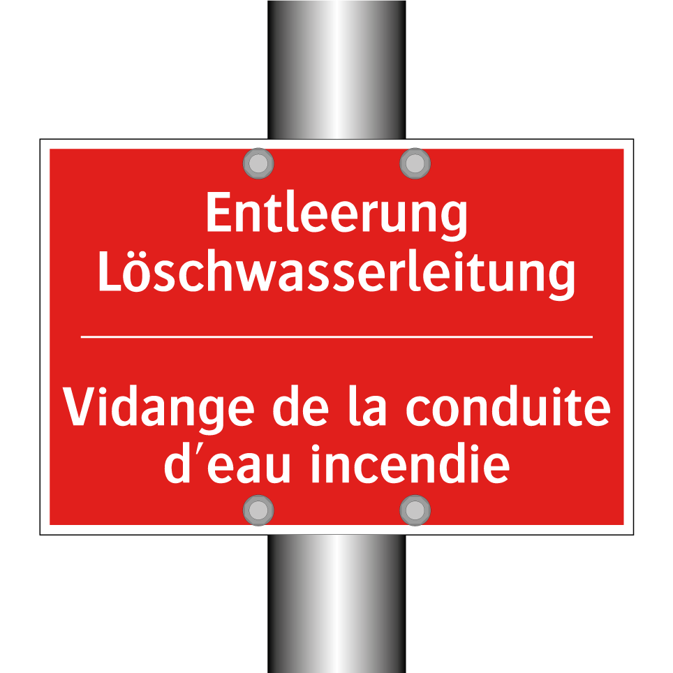Entleerung Löschwasserleitung - Vidange de la conduite d'eau incendie /.../
