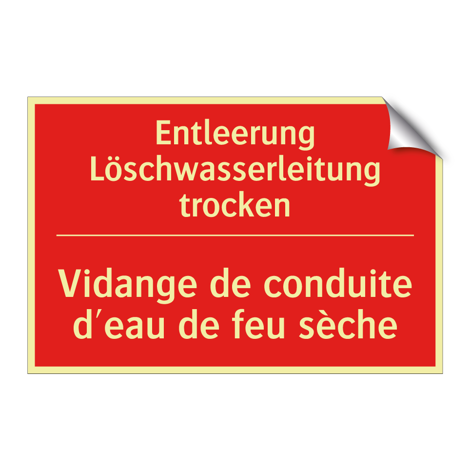 Entleerung Löschwasserleitung  /.../ - Vidange de conduite d'eau de feu  /.../
