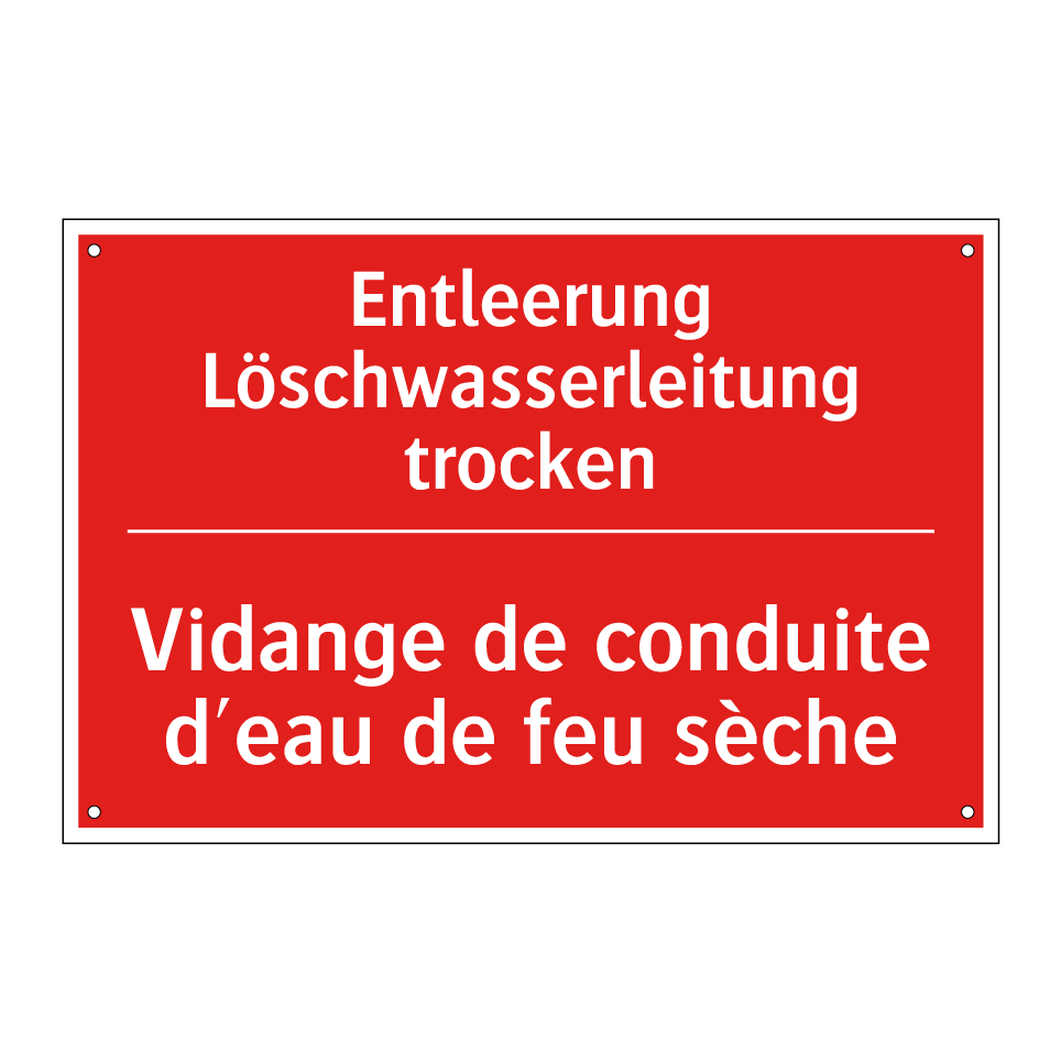 Entleerung Löschwasserleitung  /.../ - Vidange de conduite d'eau de feu  /.../