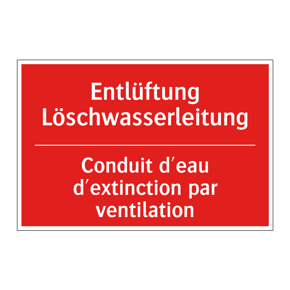 Entlüftung Löschwasserleitung - Conduit d'eau d'extinction par  /.../