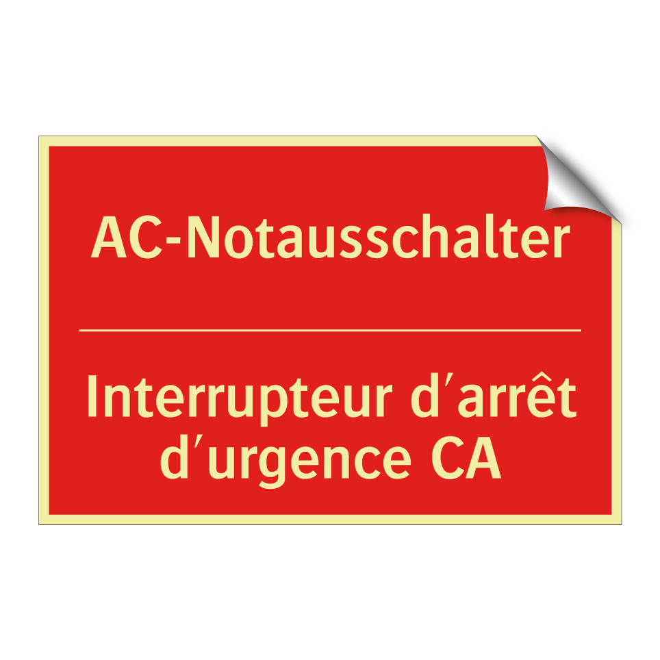 AC-Notausschalter - Interrupteur d'arrêt d'urgence  /.../