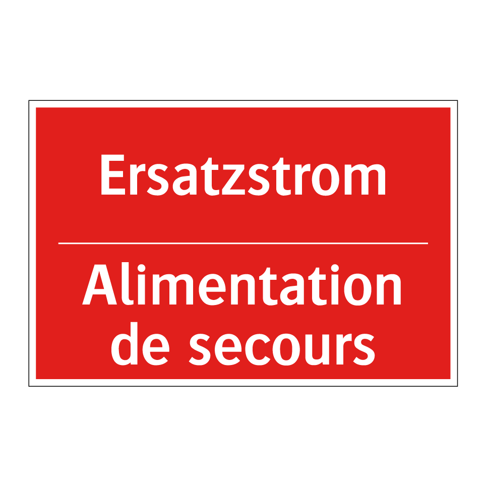 Ersatzstrom - Alimentation de secours