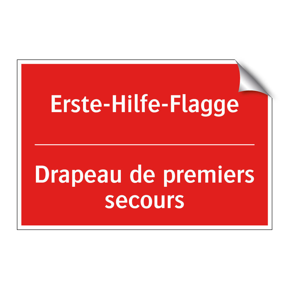 Erste-Hilfe-Flagge - Drapeau de premiers secours