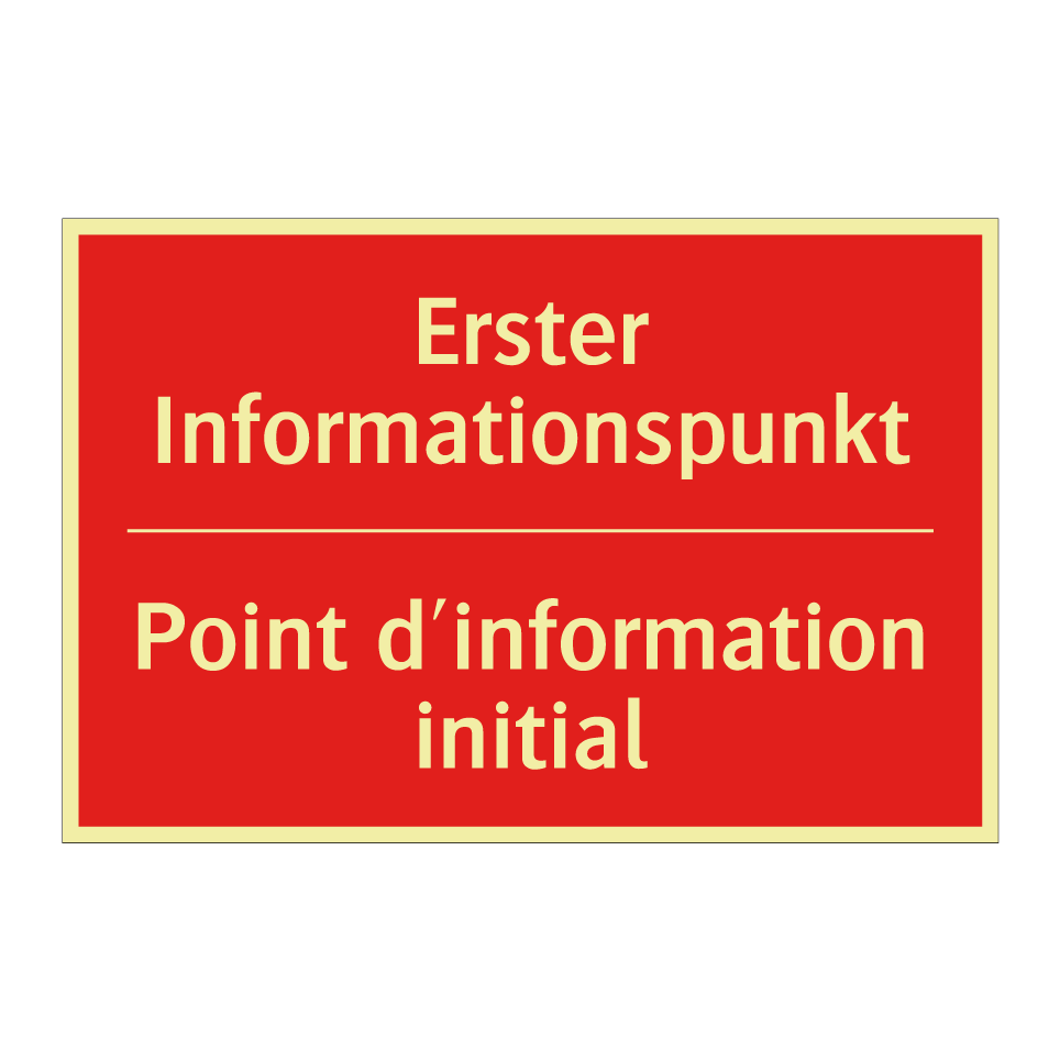 Erster Informationspunkt - Point d'information initial