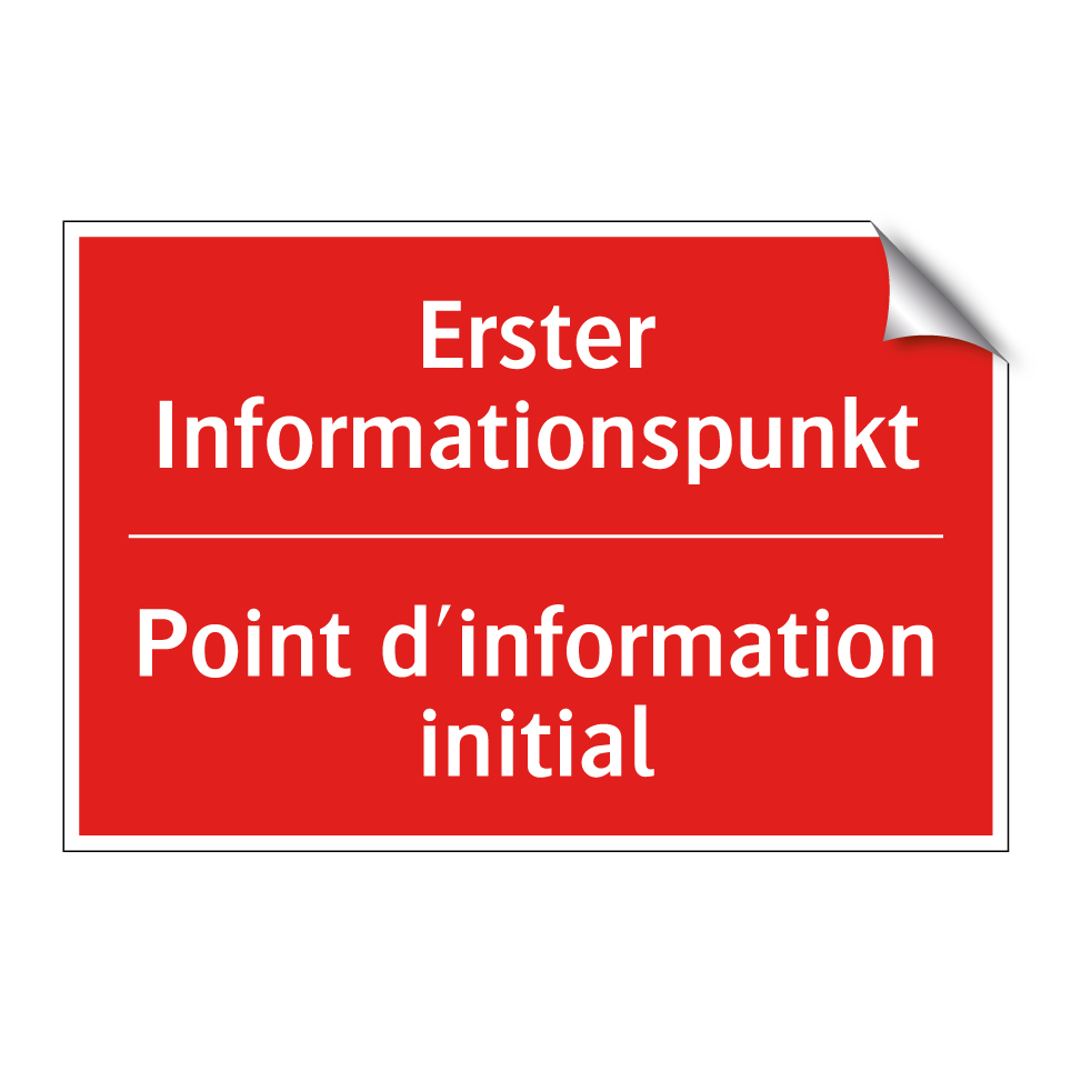 Erster Informationspunkt - Point d'information initial