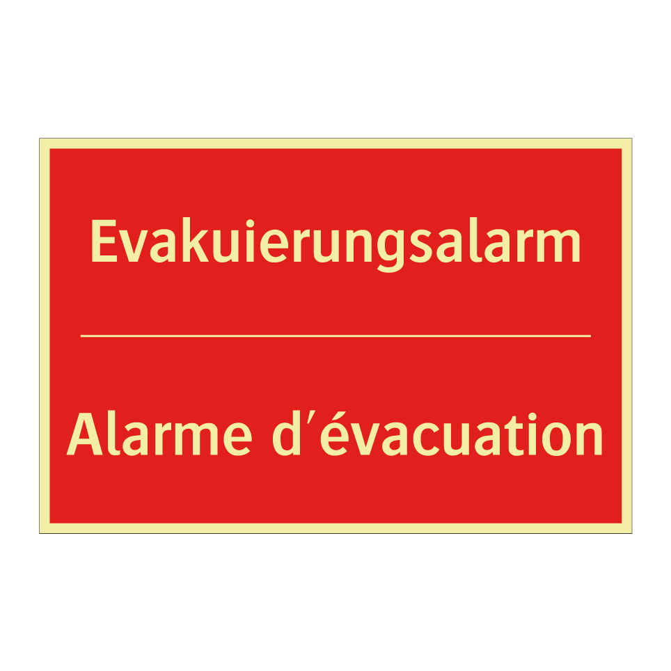 Evakuierungsalarm - Alarme d'évacuation