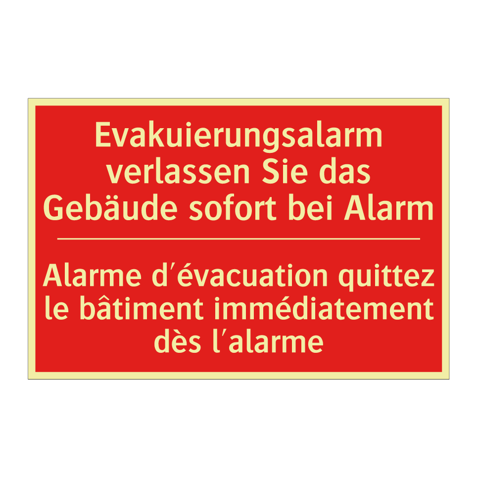 Evakuierungsalarm verlassen Sie  /.../ - Alarme d'évacuation quittez le  /.../