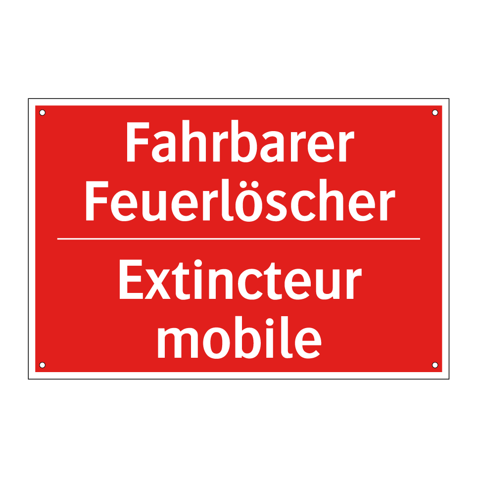 Fahrbarer Feuerlöscher - Extincteur mobile
