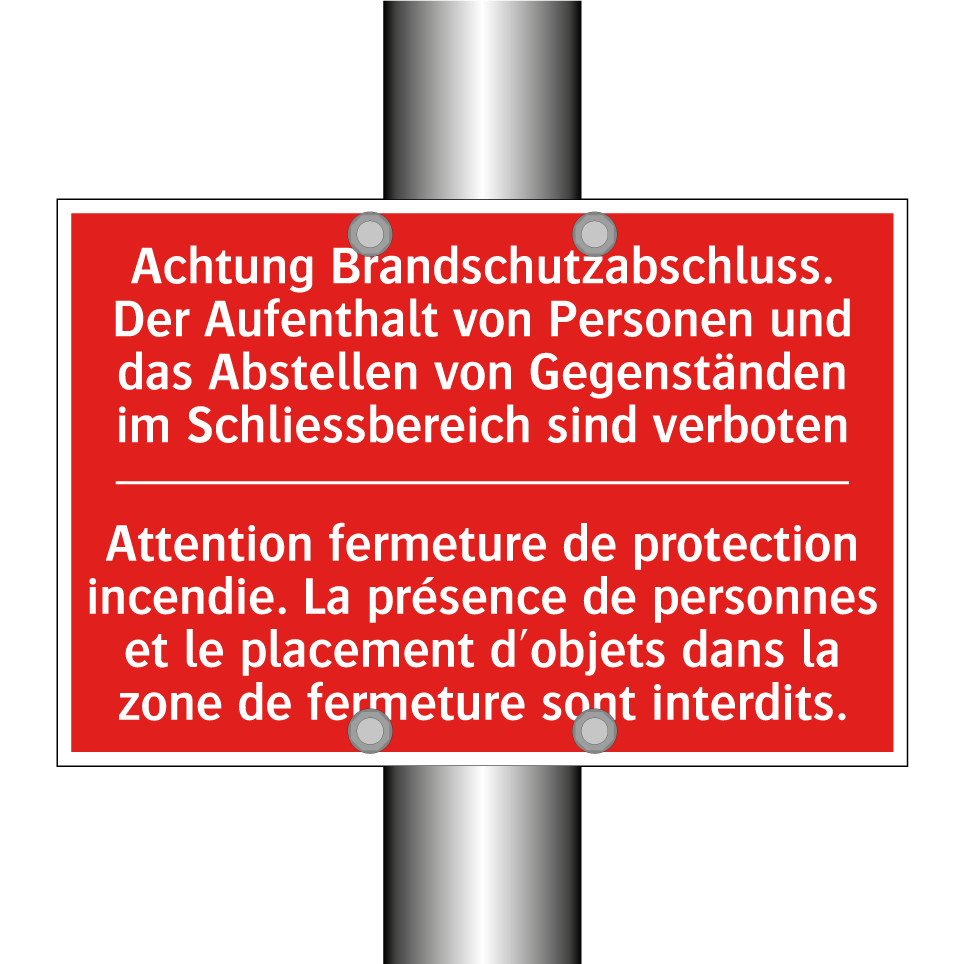 Achtung Brandschutzabschluss.  /.../ - Attention fermeture de protection  /.../