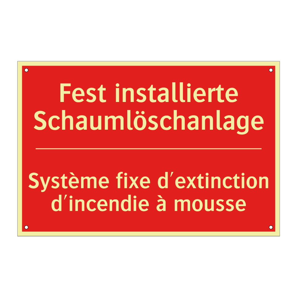 Fest installierte Schaumlöschanlage /.../ - Système fixe d'extinction d'incendie  /.../