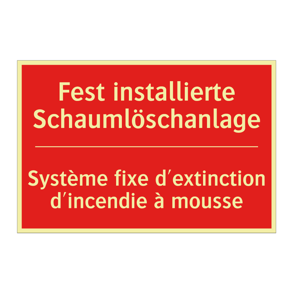 Fest installierte Schaumlöschanlage /.../ - Système fixe d'extinction d'incendie  /.../