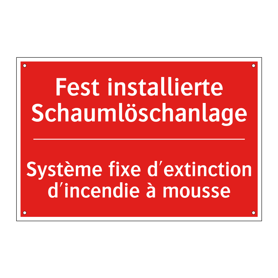 Fest installierte Schaumlöschanlage /.../ - Système fixe d'extinction d'incendie  /.../