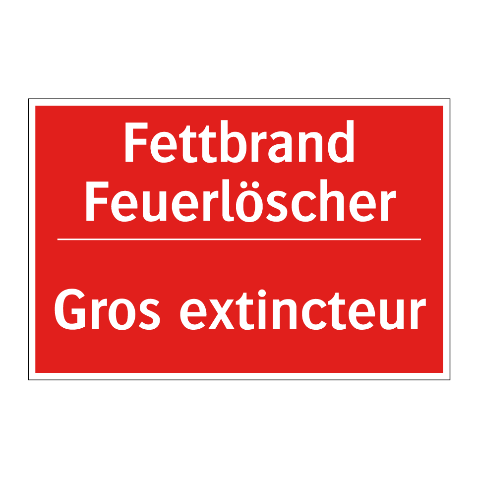 Fettbrand Feuerlöscher - Gros extincteur