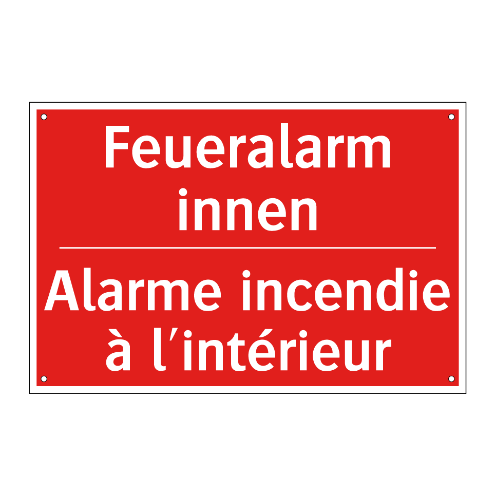 Feueralarm innen - Alarme incendie à l'intérieur