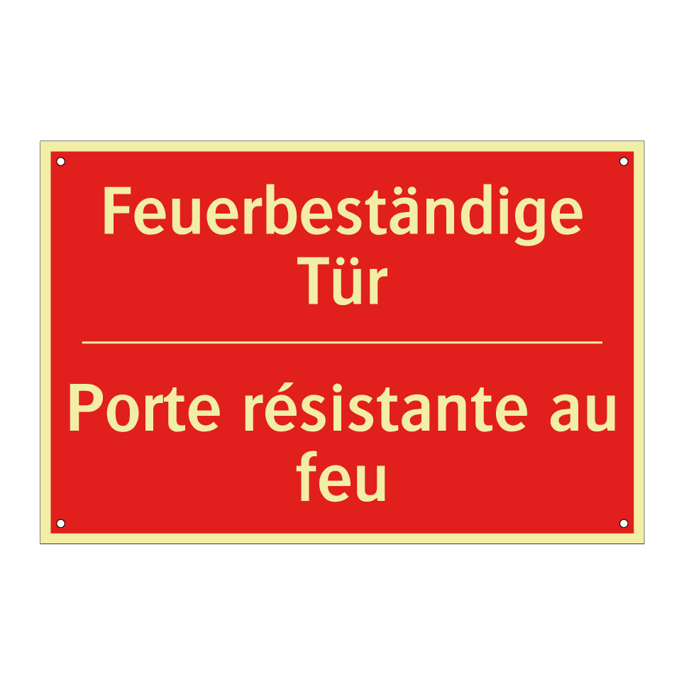 Feuerbeständige Tür - Porte résistante au feu
