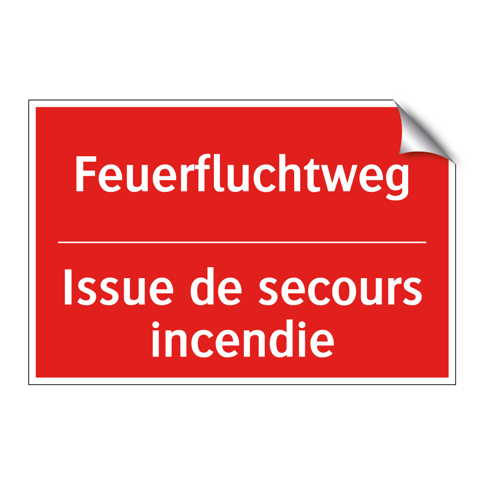 Feuerfluchtweg - Issue de secours incendie