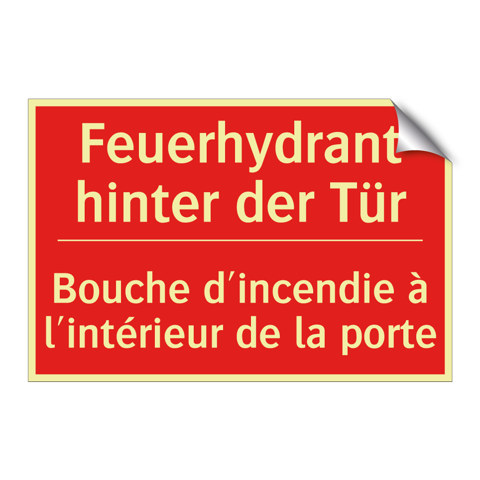 Feuerhydrant hinter der Tür - Bouche d'incendie à l'intérieur  /.../