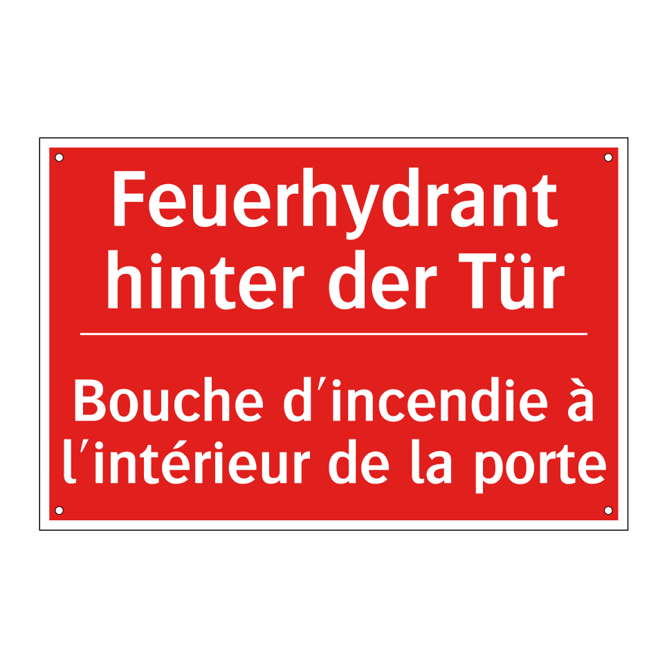 Feuerhydrant hinter der Tür - Bouche d'incendie à l'intérieur  /.../