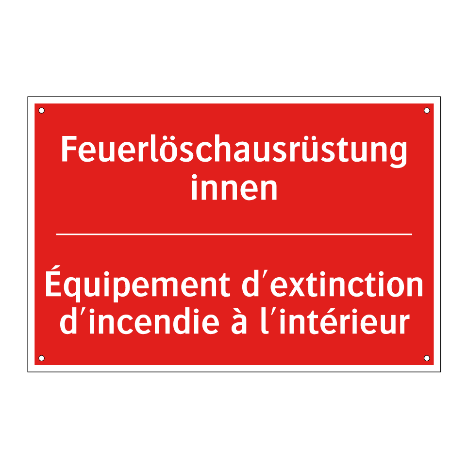Feuerlöschausrüstung innen - Équipement d'extinction d'incendie  /.../