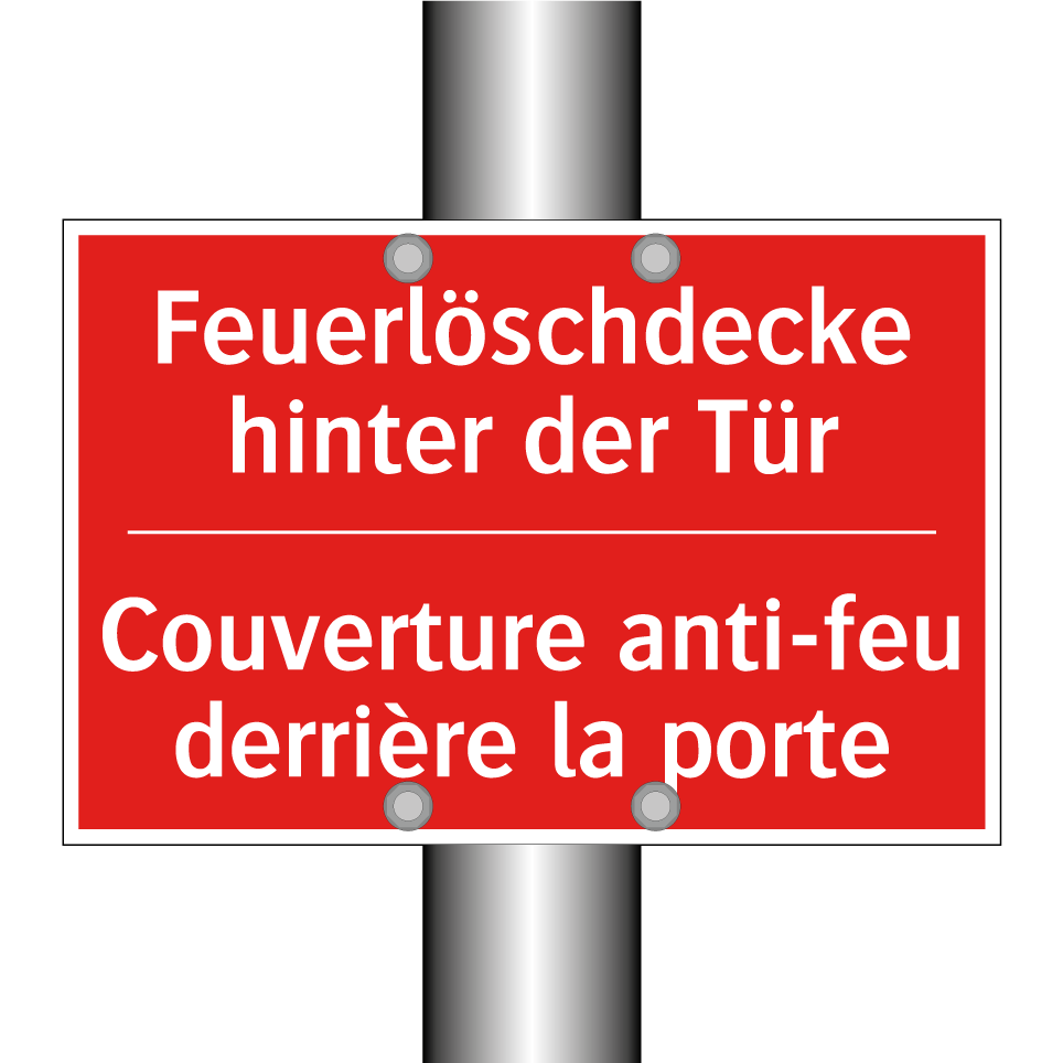 Feuerlöschdecke hinter der Tür - Couverture anti-feu derrière la  /.../