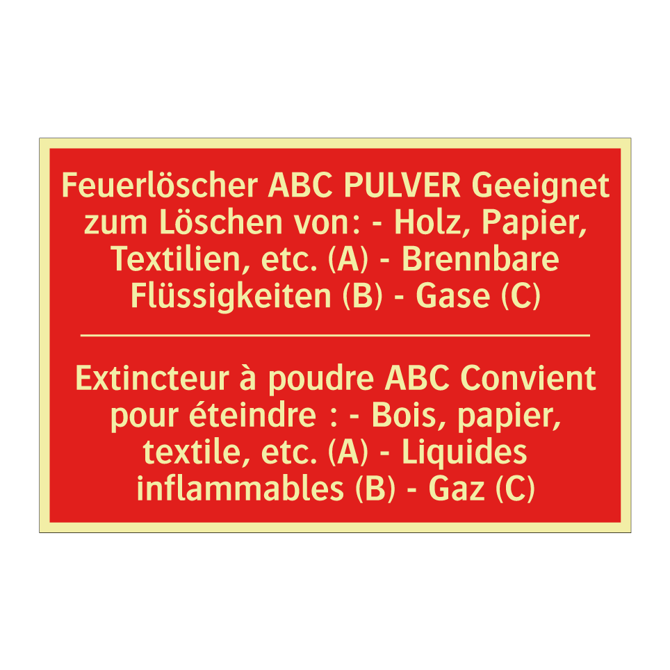 Feuerlöscher ABC PULVER Geeignet  /.../ - Extincteur à poudre ABC Convient  /.../