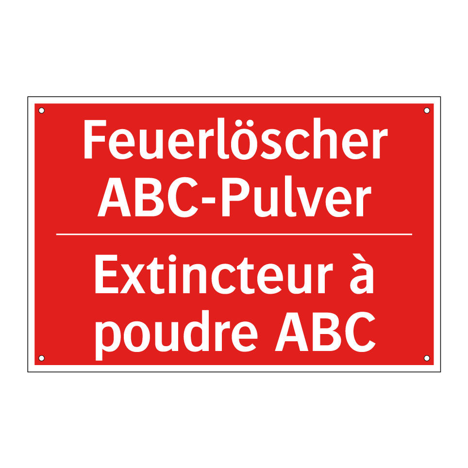 Feuerlöscher ABC-Pulver - Extincteur à poudre ABC